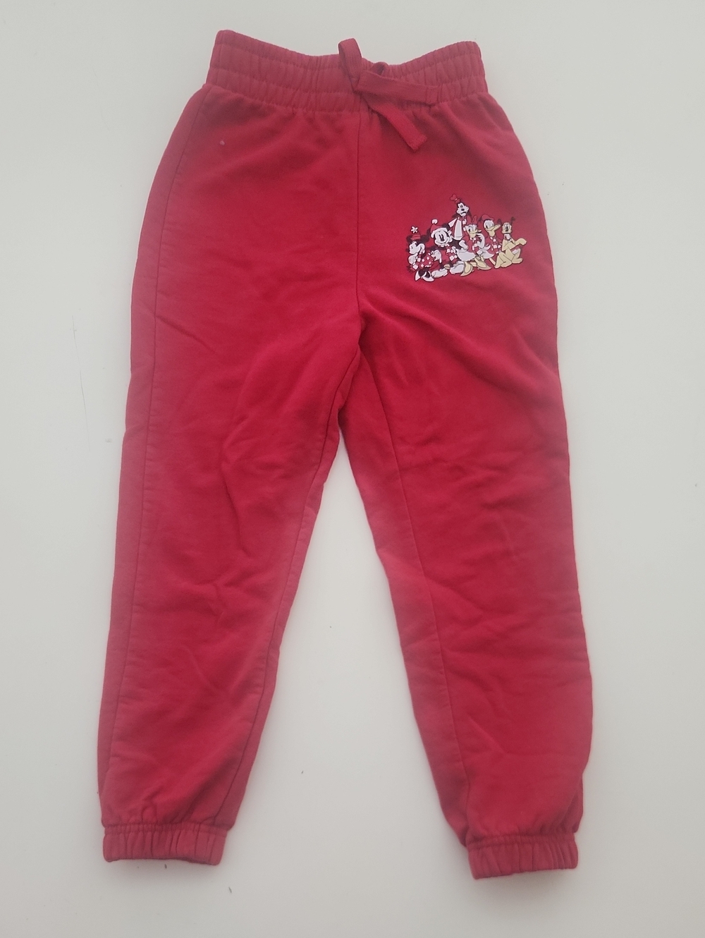 Mickey Mouse Disney Christmas Red Sweatpants Joggers Small Unisex